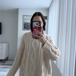 Princess Polly Cream Knit Sweater